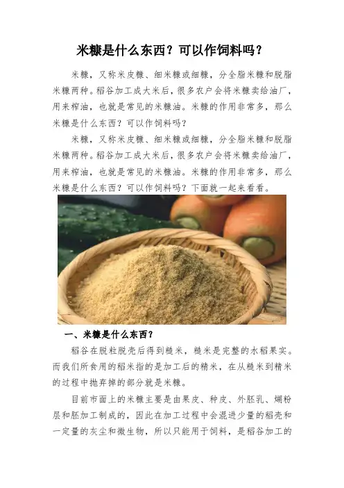 米糠是什么东西