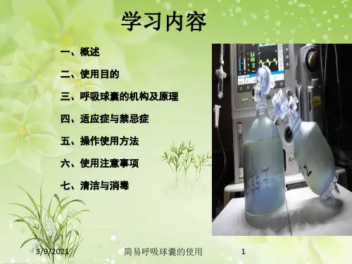 简易呼吸球囊的使用培训课件