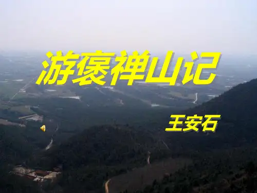 游褒禅山记优秀PPT课件