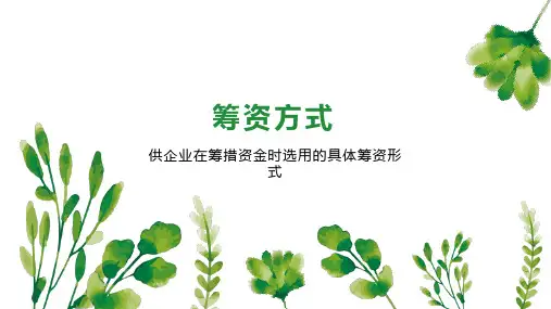 筹资方式    
