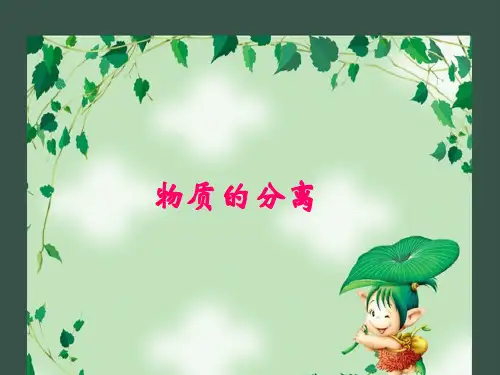 浙教版科学八年级上册物质的分离课件