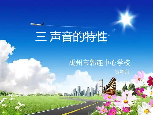 声音的特征