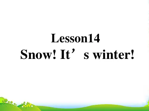 新冀教版六年级英语上册《Lesson 14 Snow! It's Winter!》公开课课件