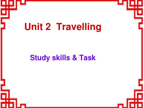 牛津译林八年级下册英语Unit 2 Travelling Study skills Task课件 