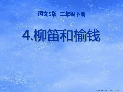 2022语文S版语文三下《柳笛和榆钱》ppt课件2
