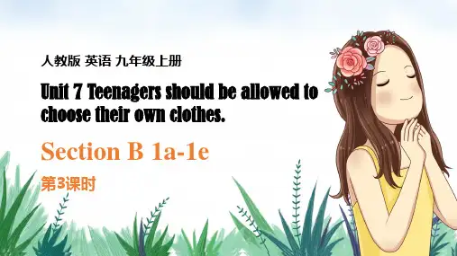 人教版PEP英语九年级上册课件Unit7SectionB 1a-1e