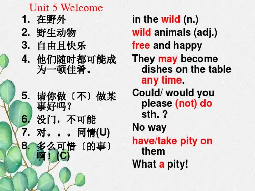 公开课获奖《Unit5 Wild animals 》课件(公开课)