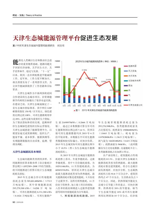天津生态城能源管理平台促进生态发展