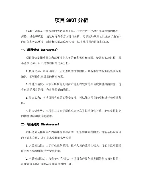 项目SWOT分析