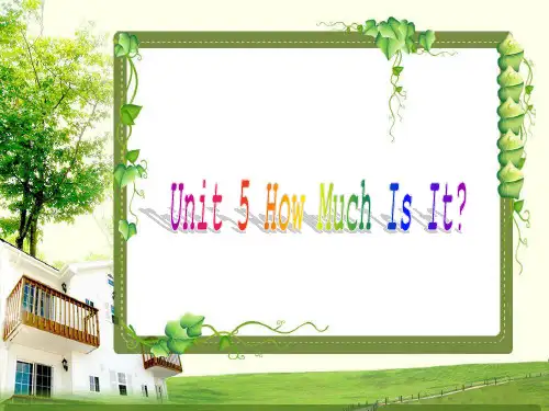 2021年人教PEP英语四年级下册Unit5 How much is it？赛课课件.ppt