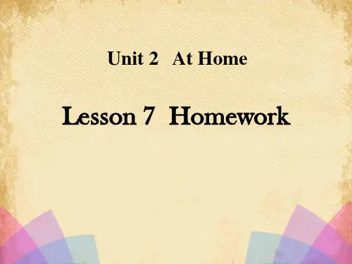 《Homework》At Home PPT