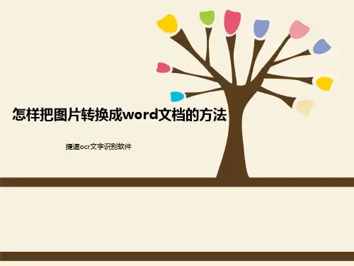 怎样把图片转换成word文档的方法