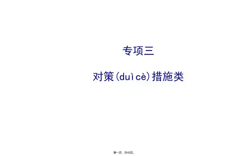 全程复习方略届高考地理二轮复习课件答题模板篇点评训练专项三对策措施类共张