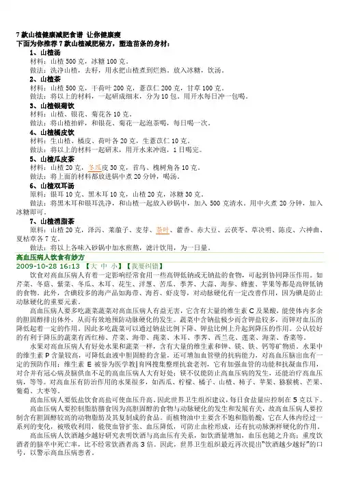 7款山楂健康减肥食谱 让你健康瘦