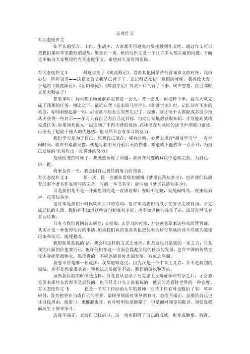 态度作文_5