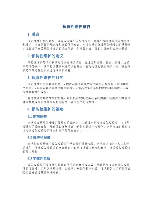 预防性维护报告
