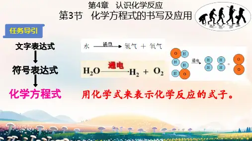 4.3化学方程式的书写及应用课件---2024-2025学年九年级化学沪教版(2024)上册