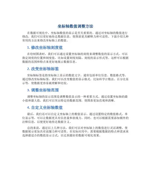 坐标轴数值怎么修改