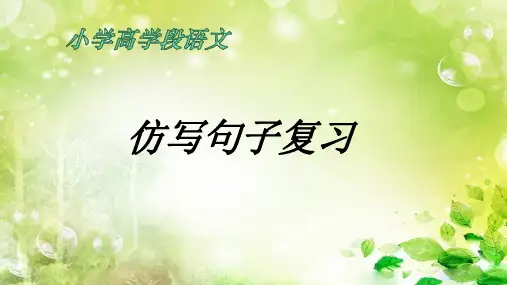 六年级语文句子专项复习仿写句子