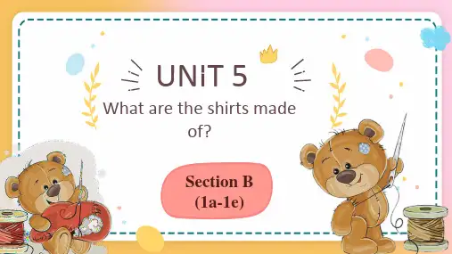 Unit 5 Section B (1a-1e) 课件 人教版九年级英语全册
