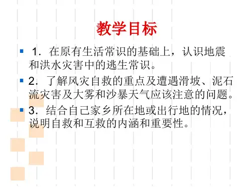 教学课件第三节自然灾害中的自救与互救