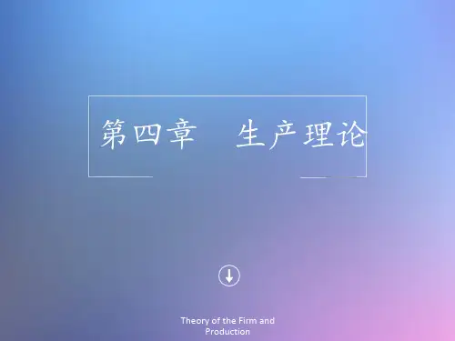 【微观经济学】生产理论(教学课件)