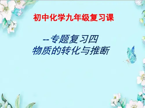 初中化学九年级物质的转化与推断教学课件