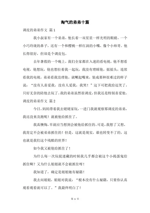 淘气的弟弟十篇