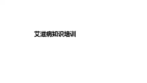 艾滋病知识培训ppt课件