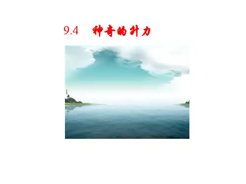 新沪粤版物理八年级下册9.4神奇的升力课件