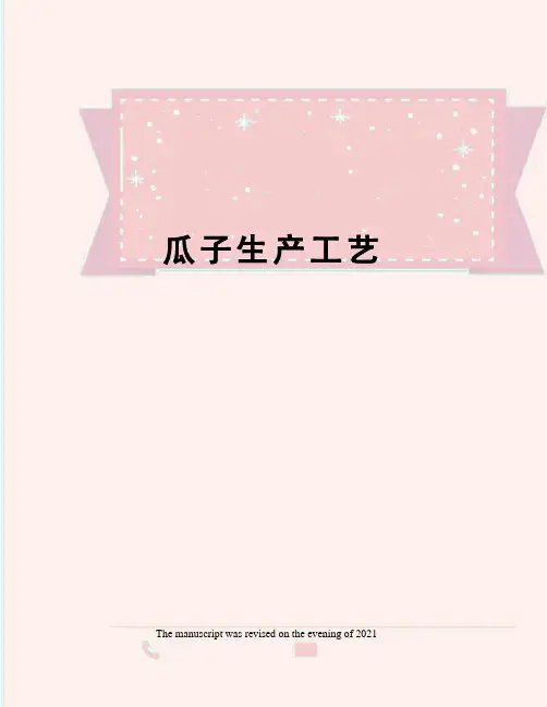 瓜子生产工艺