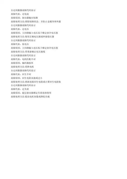 台达ASDAA2伺服器故障代码显示AL16(活动za)