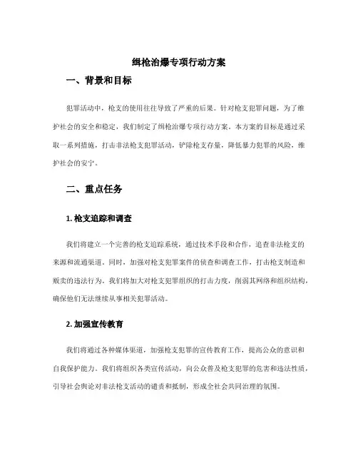 缉枪治爆专项行动方案