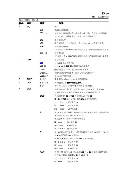 (精选文档)NORTEL北电中文手册