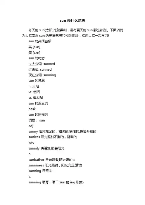 sun是什么意思