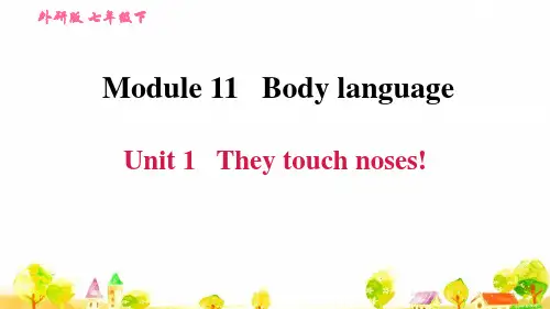外研版七年级英语下册《Module 11》Unit 1 They touch noses!