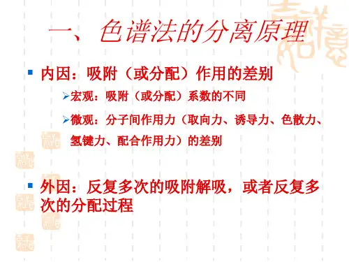 气相色谱法的分离和检测过程示意图当样品