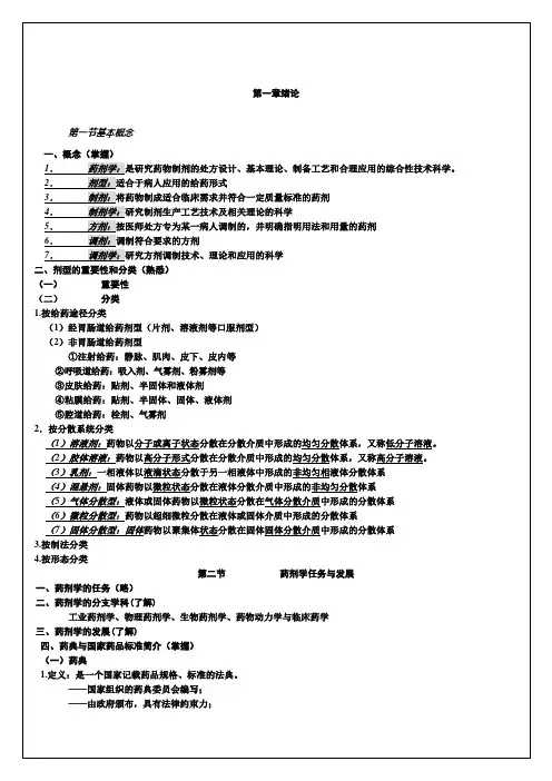 药学专业知识二药剂学部分一