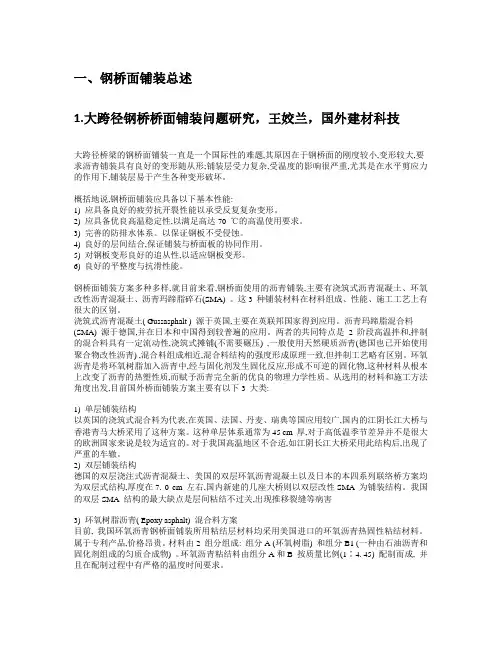 钢桥面铺装