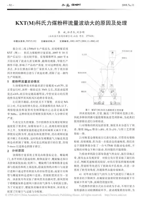 KXT_M_科氏力煤粉秤流量波动大的原因及处理_张斌