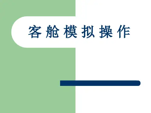 飞机客舱布局及其主要设备设施