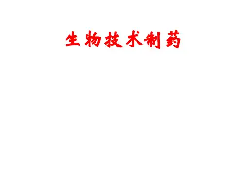 生物技术制药概述