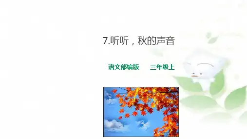 三年级上册语文课件-7听听,秋的声音课件人教部编版(共25张PPT)