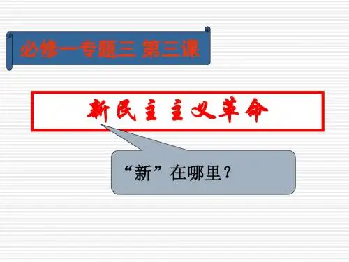 新民主主义革命 PPT课件 1 人民版