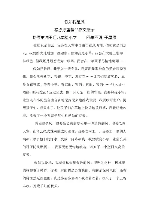 假如我是风于星源