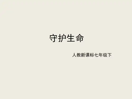 人教版道德与法治七年级上册 9.1 守护生命 课件(共27张PPT)