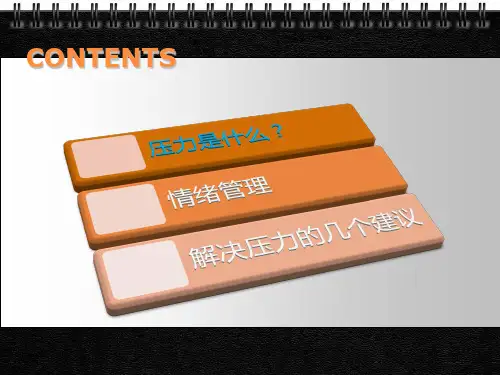 压力管理与阳光心态PPT课件