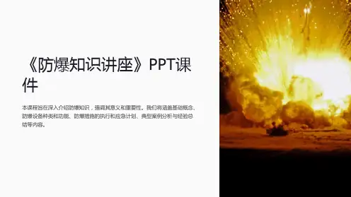 《防爆知识讲座》课件