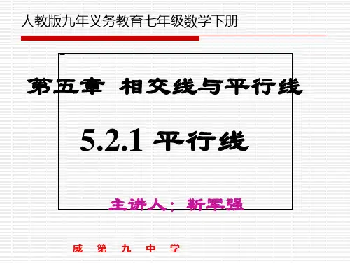 人教版七年级下册数学 第五章 5.2.1平行线及其判定(1)-靳军强