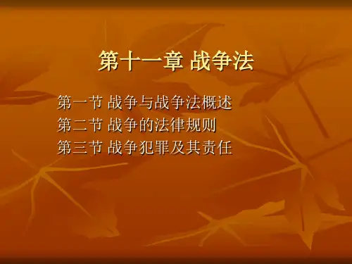 第十一章 战争法